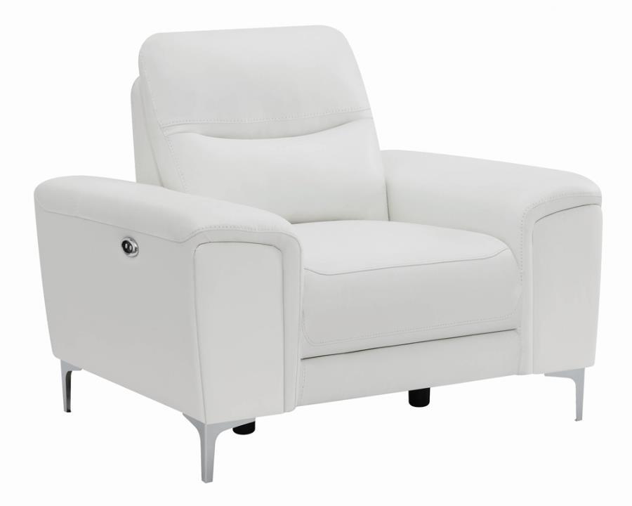 Largo - Upholstered Power Recliner White