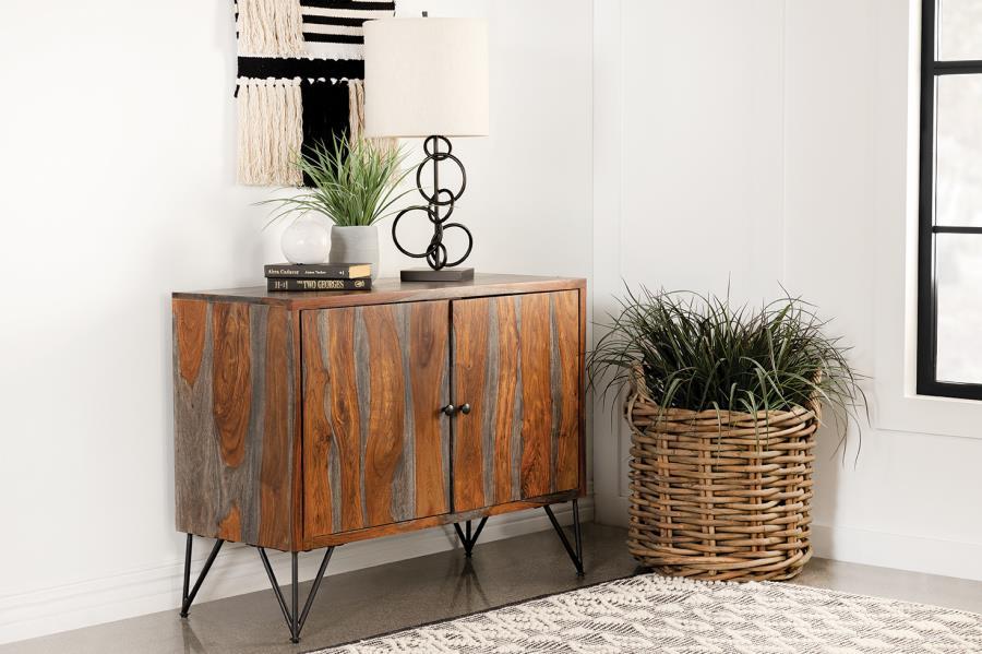 Macon - 2-Door Accent Cabinet - Sheesham Grey