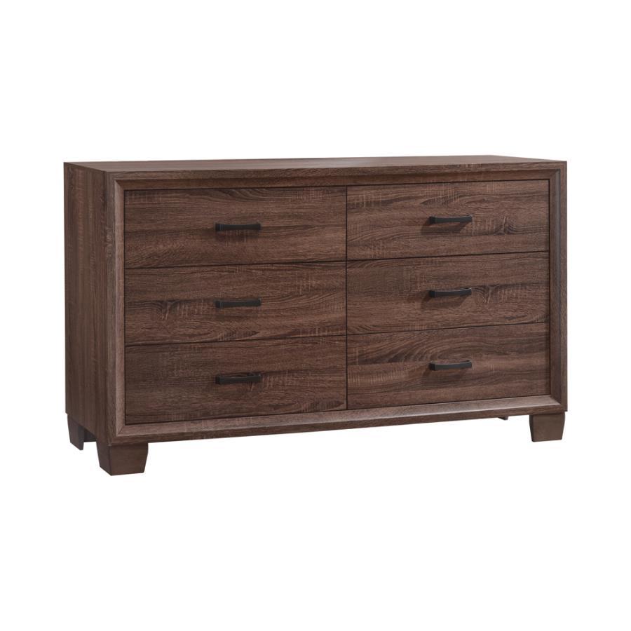 Brandon - 6-Drawer Dresser - Medium WArm - Brown