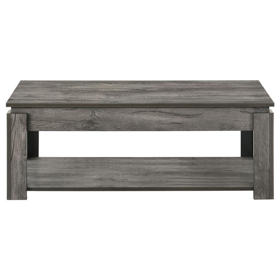 Donal - 3-Piece Occasional Set With Open Shelves - Weathered Grey
