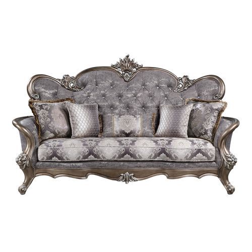Elozzol - Sofa - Fabric & Antique Bronze Finish - 54"