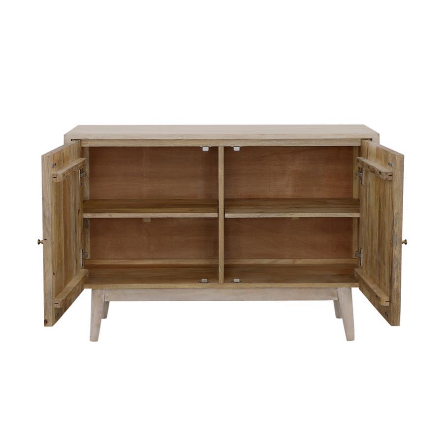 Ixora - 2-Door Accent Cabinet - White Washed and Black