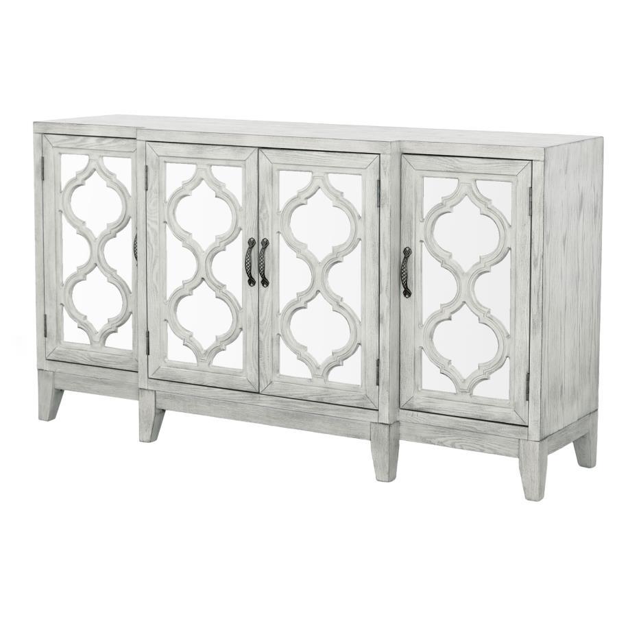 Mckellen - 4-Door Accent Cabinet - Antique White