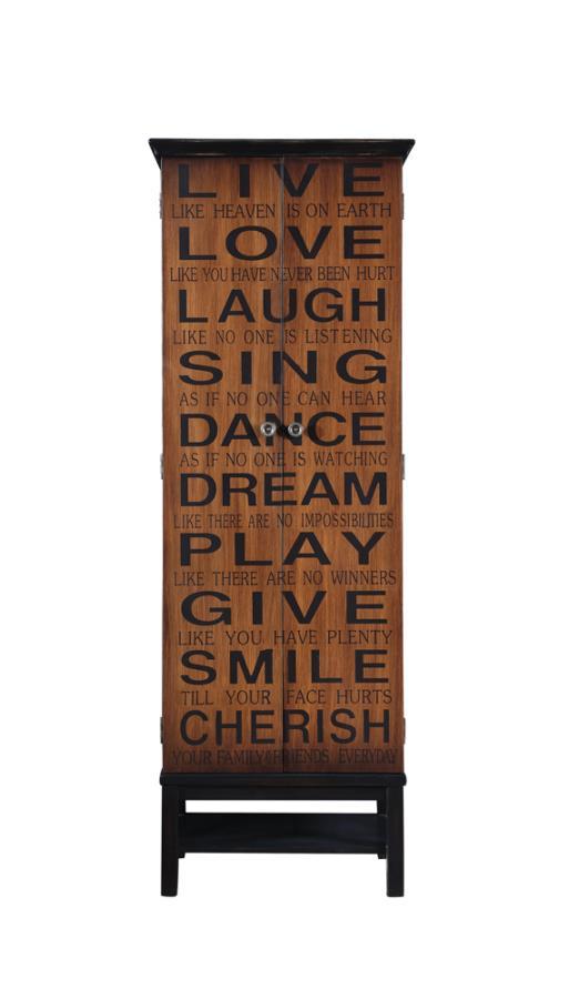 Lovegood - 2-Door Accent Cabinet - Rich Brown and Black