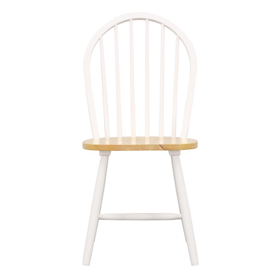 Cinder - Windsor Side Chairs (Set of 4) - Natural Brown and White