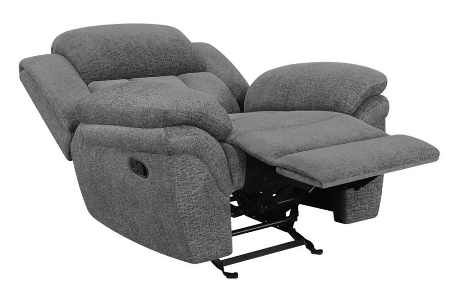 Bahrain - Upholstered Glider Recliner - Charcoal