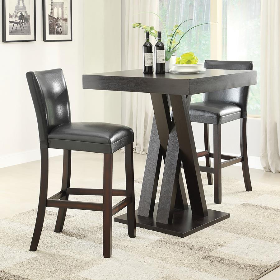 Alberton - Upholstered Bar Stools (Set of 2) - Black and Cappuccino