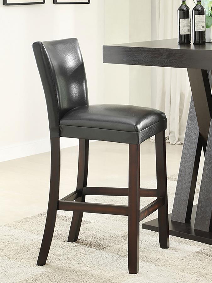 Alberton - Upholstered Bar Stools (Set of 2) - Black and Cappuccino