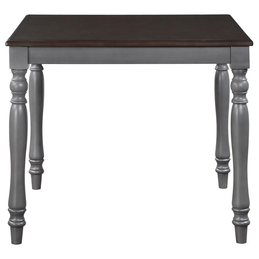 Wiley - 5-Piece Square Spindle Legs Counter Height Dining Set - Beige and Grey