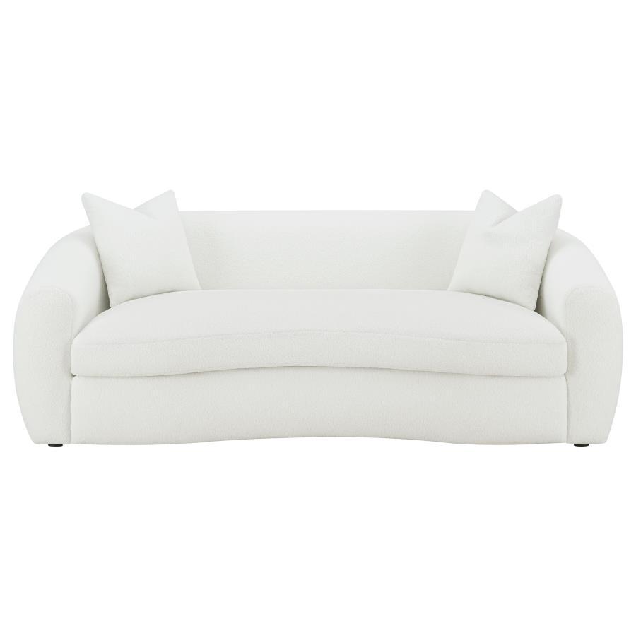 Isabella - 3-Piece Upholstered Tight Back Living Room Set - White