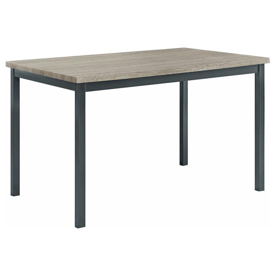 Garza - 5-Piece Dining Room Set - Weathered Grey and Black