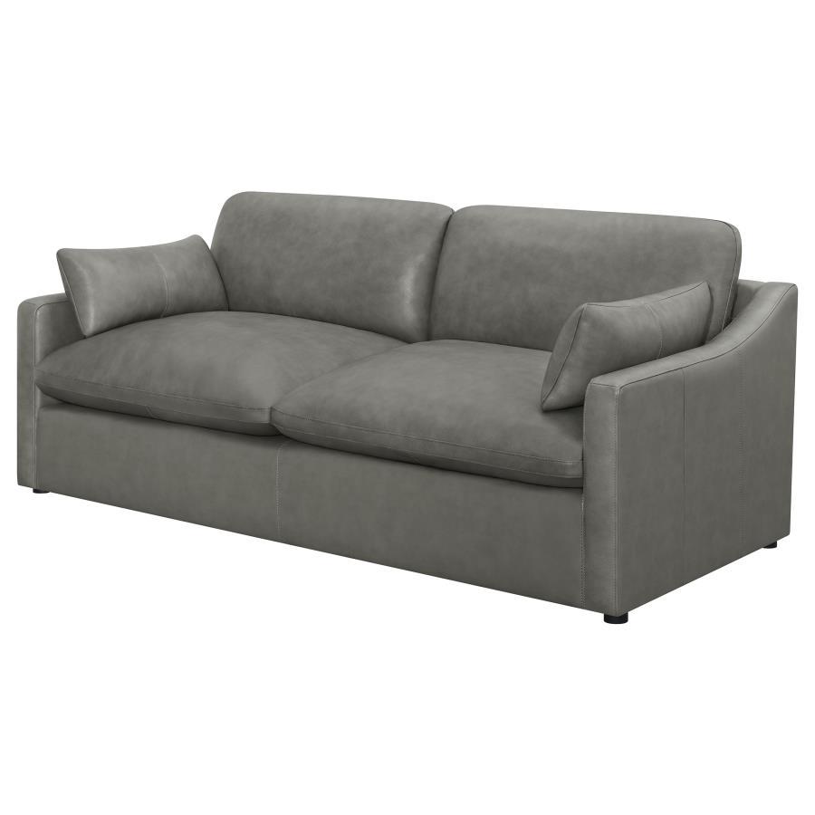 Grayson - Sloped Arm Upholstered Sofa - Grey