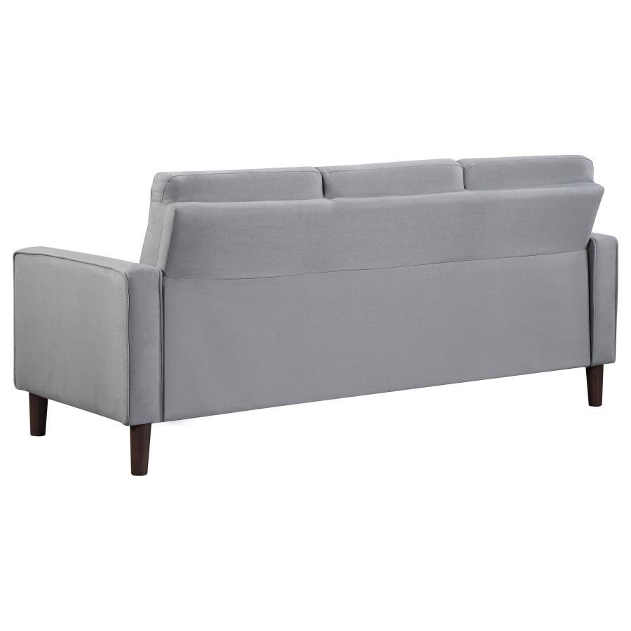 Bowen - 3-Piece Upholstered Track Arms Tufted Sofa Set - Grey