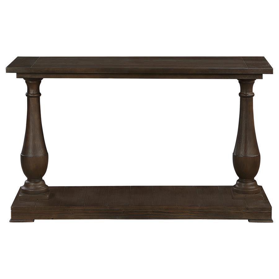 Walden - Rectangular Sofa Table With Turned Legs and Floor Shelf - Coffee