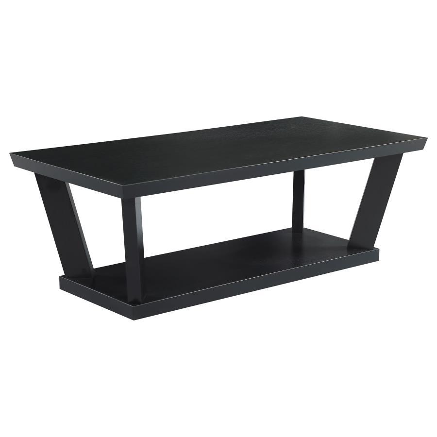 Aminta - 3-Piece Occasional Set With Open Shelves - Black