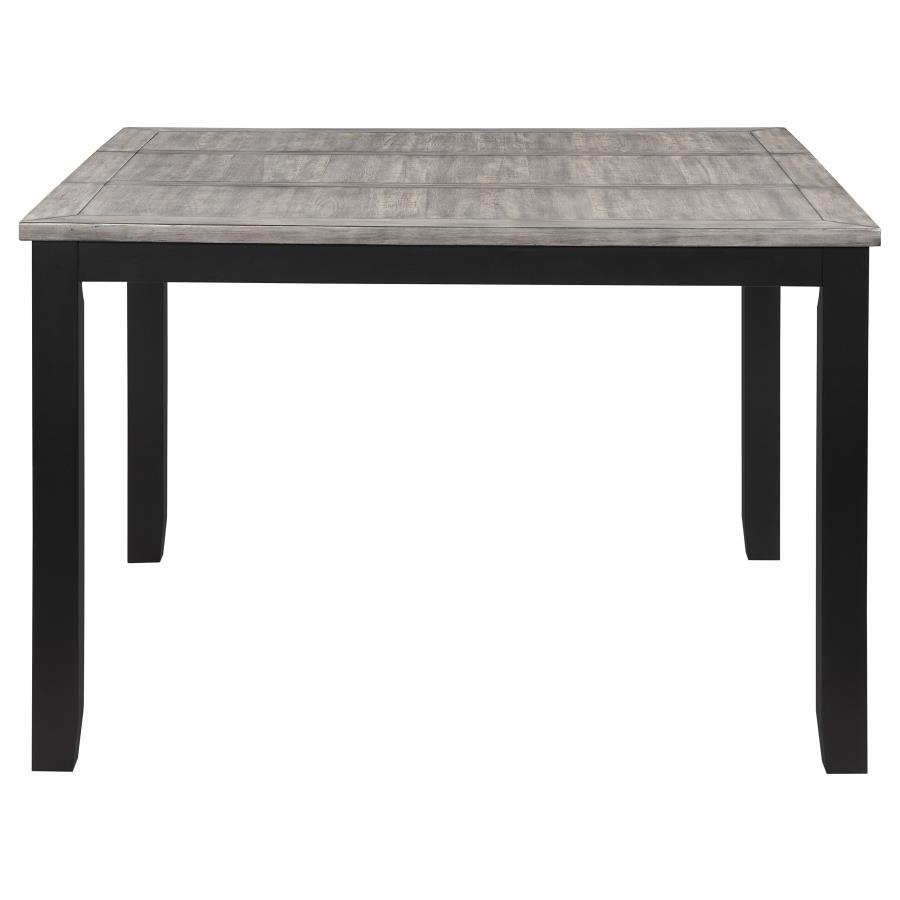 Elodie - 5-Piece Counter Height Dining Table Set With Extension Leaf - Grey and Black