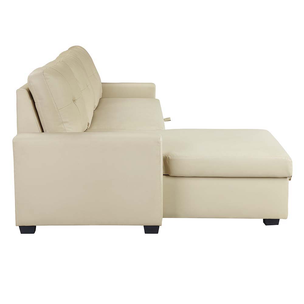 Dafina - Sectional Sofa - Beige Fabric