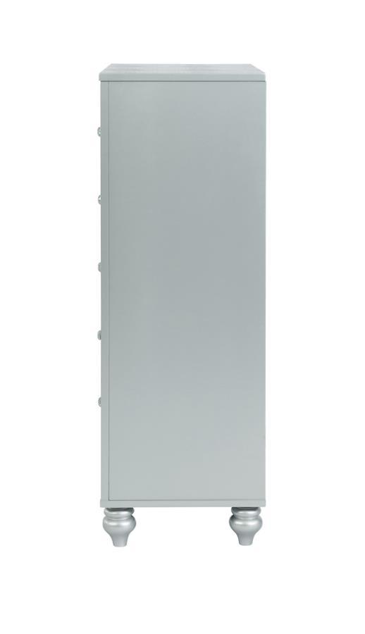 Gunnison - 5-Drawer Chest - Silver Metallic