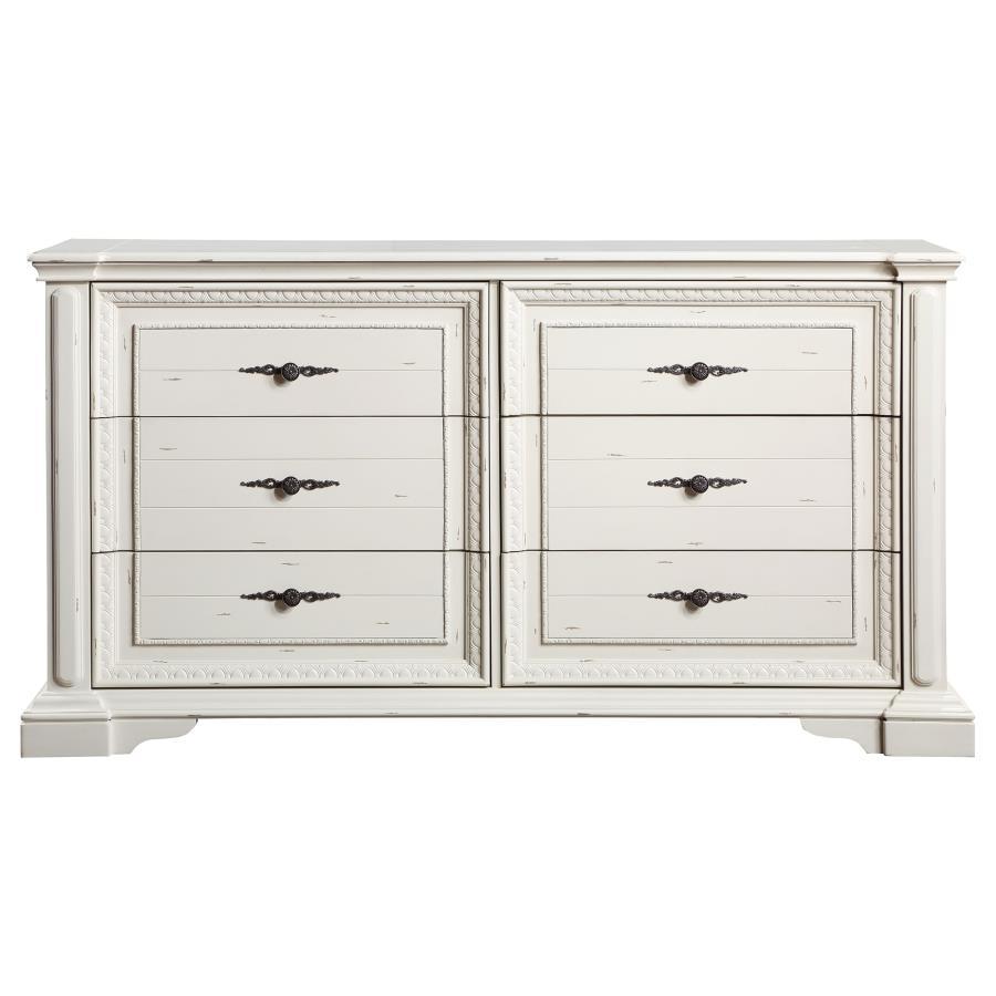Evelyn - 6-Drawer Dresser - Antique White