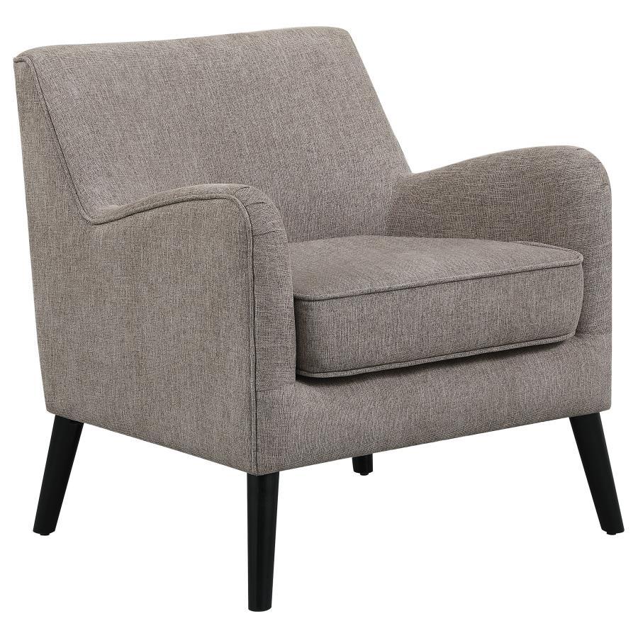 Charlie - Upholstered Accent Chair With Reversible Seat Cushion - Cocoa Brown