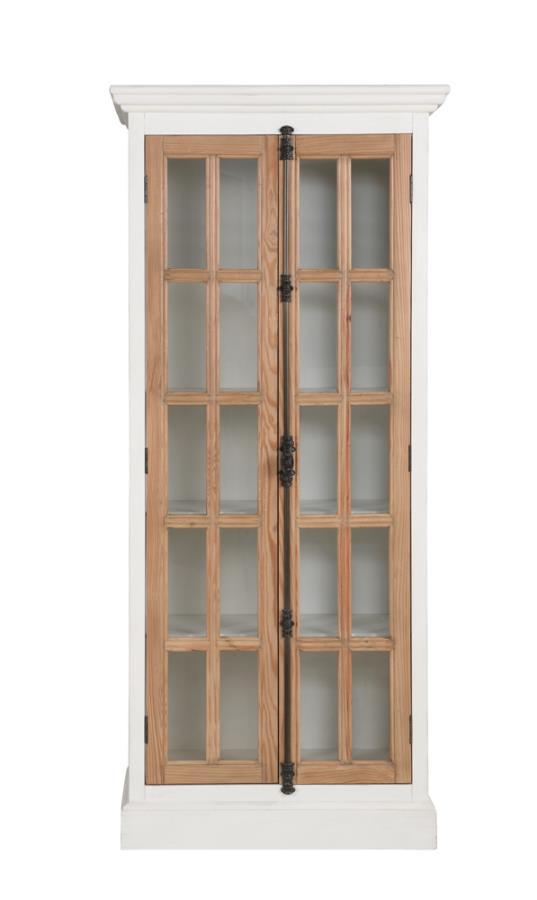 Tammi - 2-Door Tall Cabinet - Antique White and Brown