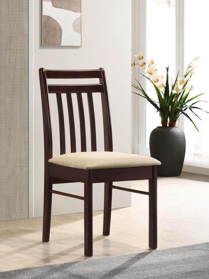 Phoenix - Slat Back Chair - Light Brown and - Cappuccino