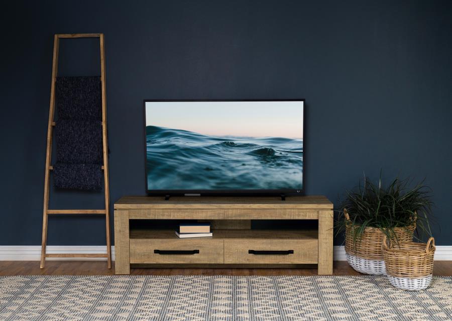 Elkton - 2-Drawer Engineered Wood 59" TV Stand - Mango