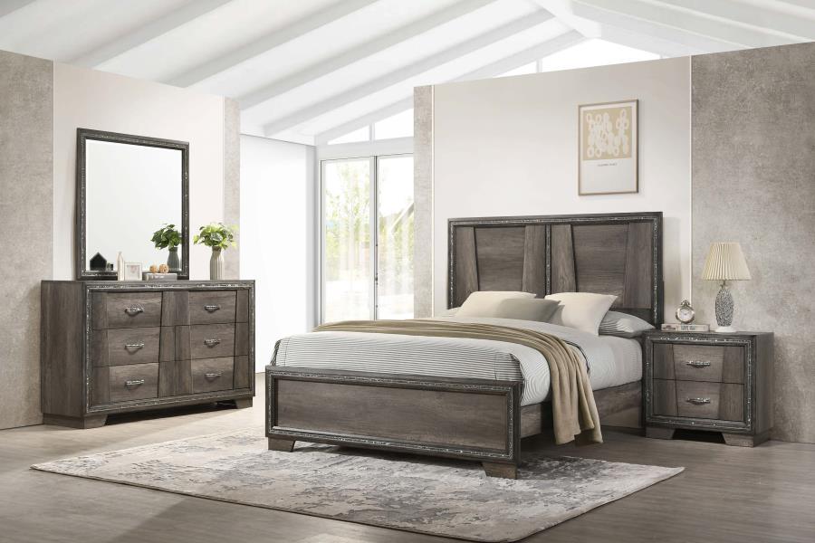Janine - 4-Piece Eastern King Bedroom Set - Grey