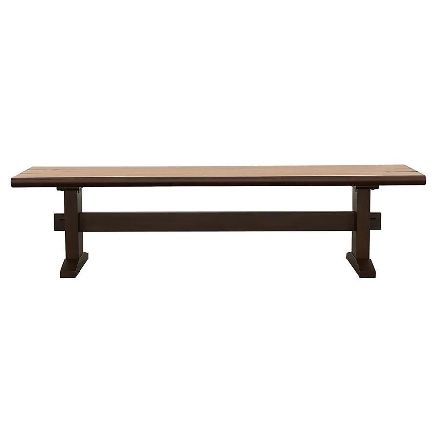 Bexley - Trestle Bench - Natural Honey and Espresso