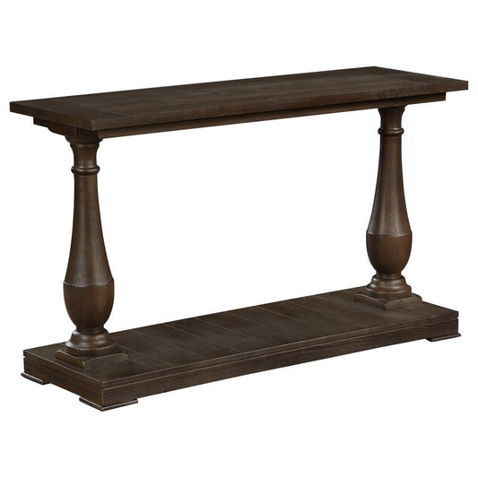 Walden - Rectangular Sofa Table With Turned Legs and Floor Shelf - Coffee