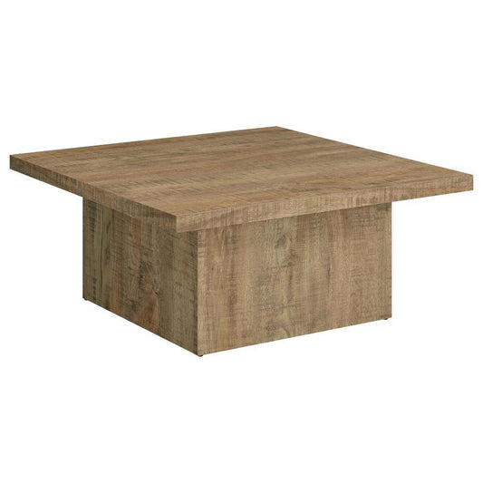 Zetta - Square Engineered Wood Coffee Table - Mango
