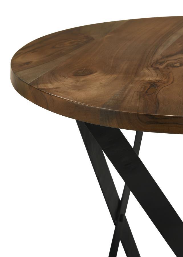 Zack - Round Coffee Table - Smokey Grey and Black