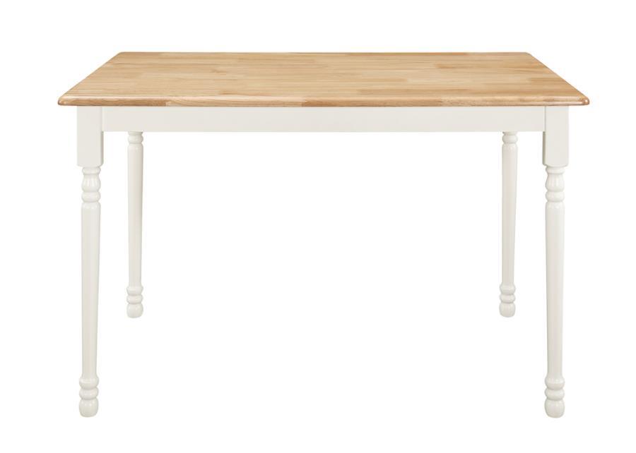 Taffee - Rectangle Dining Table - Natural Brown and White