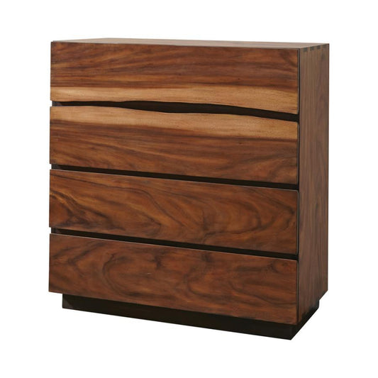 Winslow - 4-Drawer Chest - Smokey Walnut and Coffee Bean