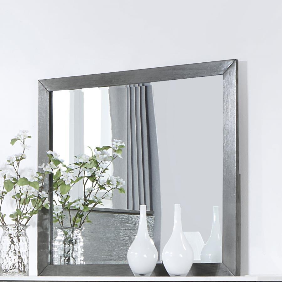 Nathan - Rectangular Dresser Mirror - Grey