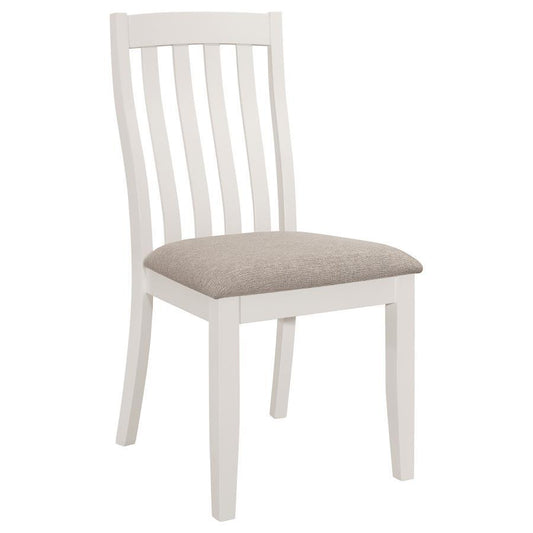 Side Chair (Set of 2) - Off White / Light Brown