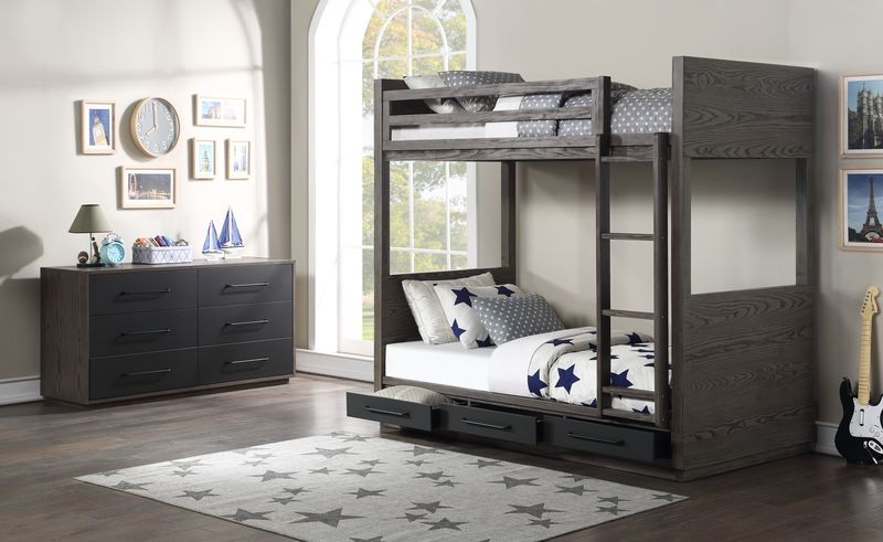 Estevon - Dresser - Gray Oak Finish