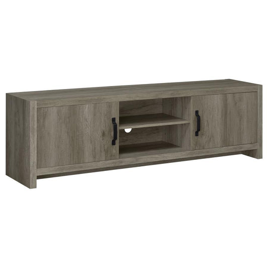 Burke - 2-Door TV Console - Grey Driftwood