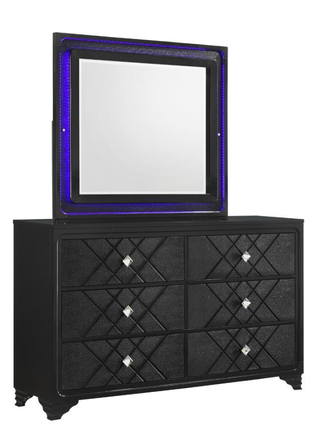 Penelope - Rectangular Dresser Mirror - Black