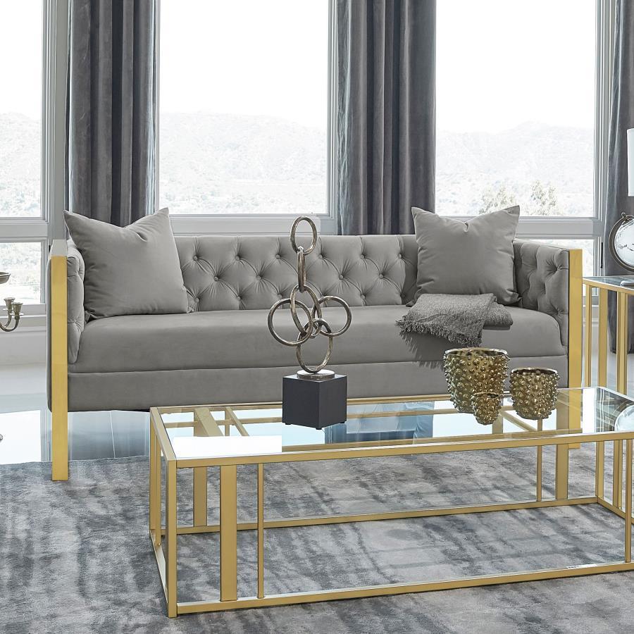 Eastbrook - Tufted Back Sofa - Grey