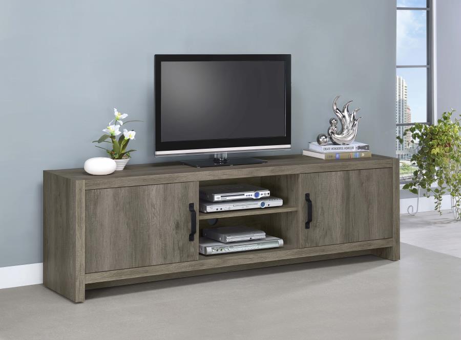 Burke - 2-Door TV Console - Grey Driftwood