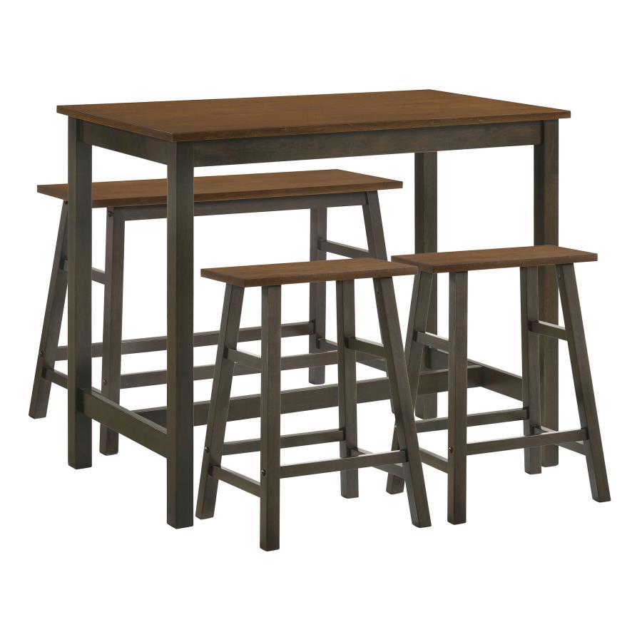 Connie - 4-Piece Counter Height Set - Chestnut and Dark Brown