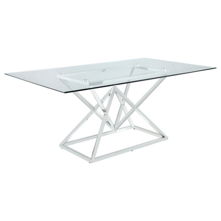 Beaufort - 6-Piece Dining Set - Dark Grey and Chrome