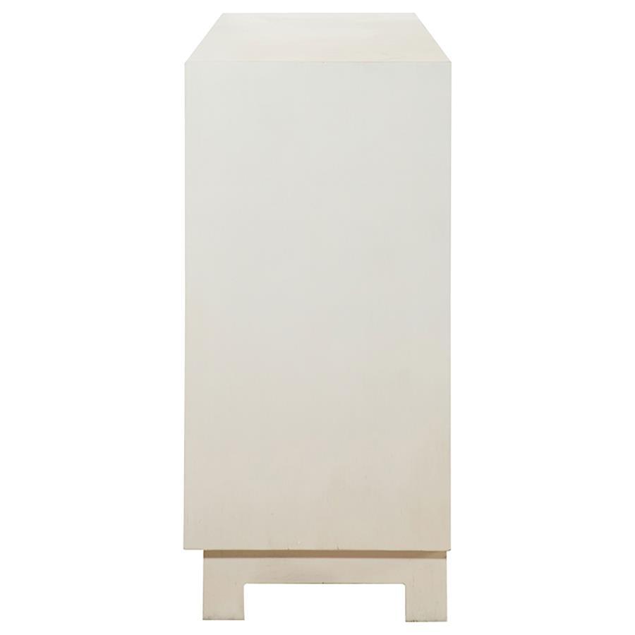 Voula - Rectangular 4-Door Accent Cabinet - White and Gold