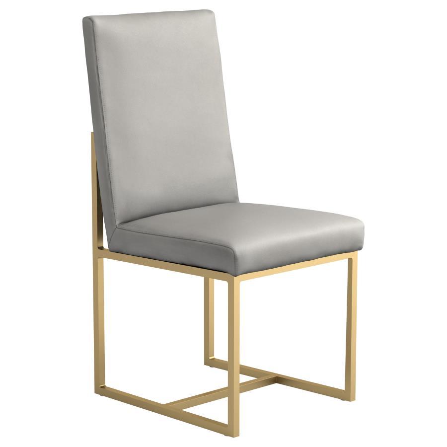 Conway - 5-Piece Rectangular Dining Set - Dark Walnut and Aged Gold