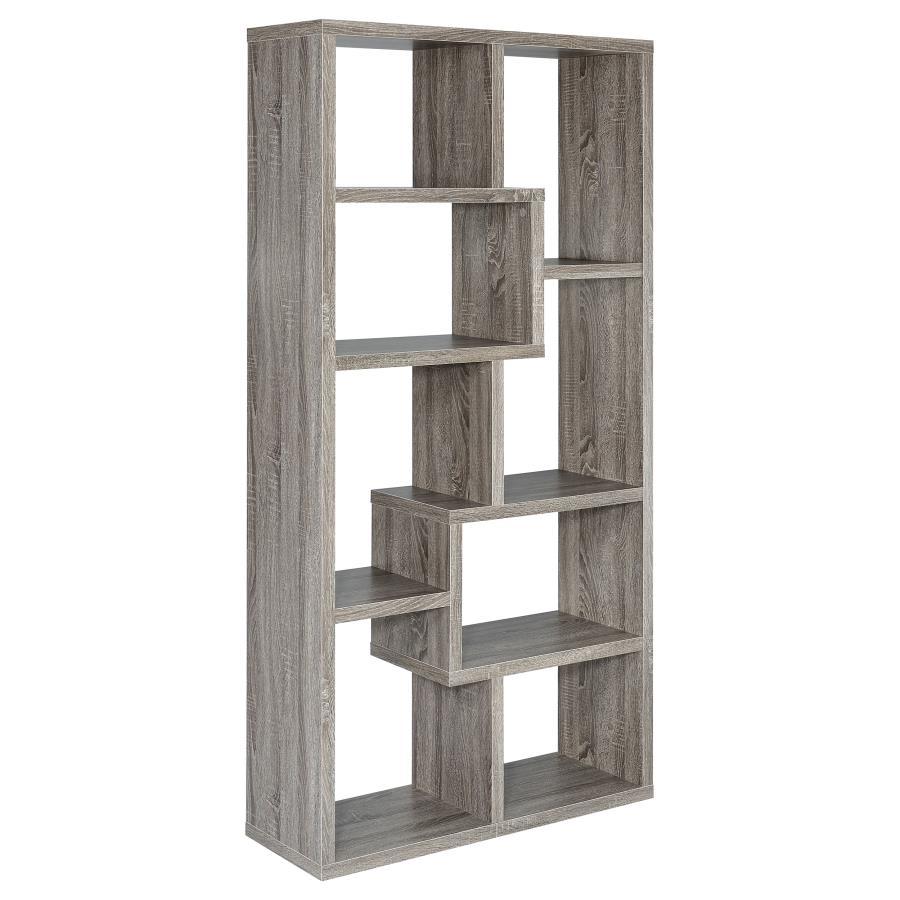 Theo - 10-shelf Geometric Bookcase