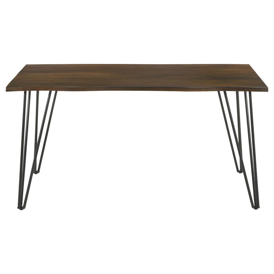Topeka - Live-Edge Dining Table - Mango Cocoa and Gunmetal