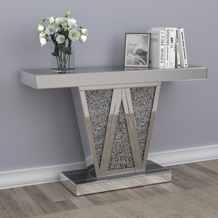 Crocus - Rectangular Console Table - Silver