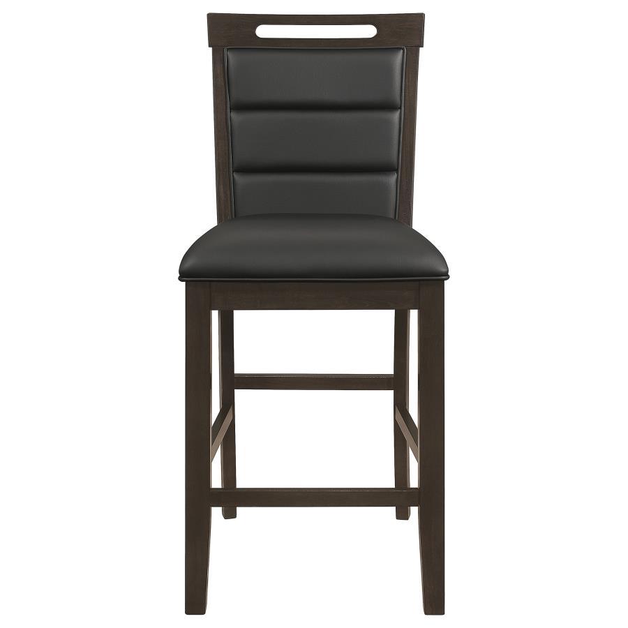 Prentiss - Upholstered Counter Height Chair (Set of 2) - Black and Cappuccino
