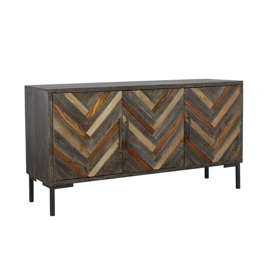Misty - Rectangular 3-Door Server - Grey Sheesham